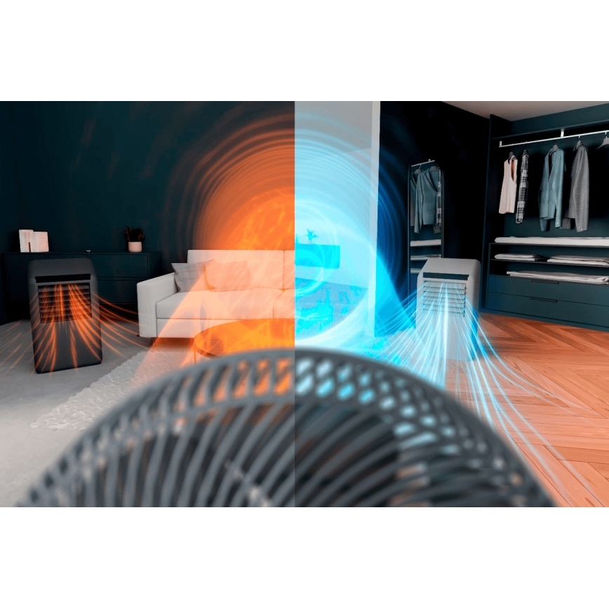 Rowenta - Table fan TURBO SWIFT COMPACT 230V blue + remote control
