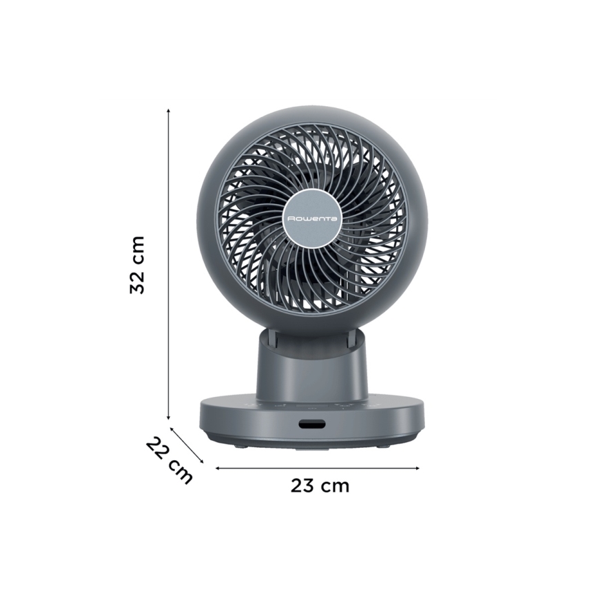 Rowenta - Table fan TURBO SWIFT COMPACT 230V blue + remote control