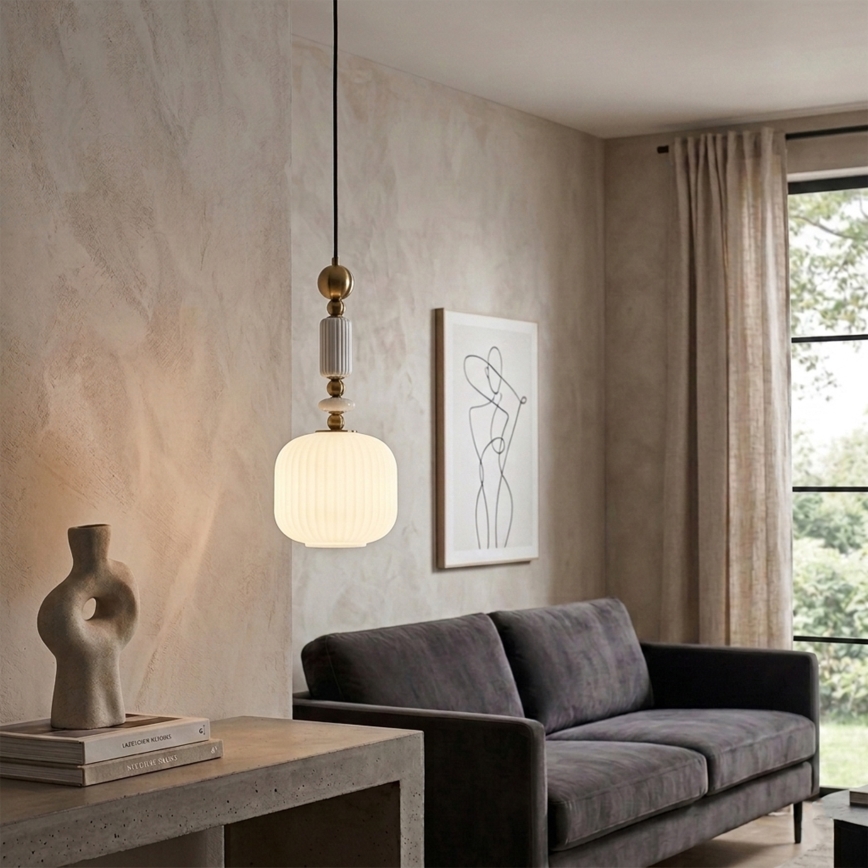 ROYAL Cable Pendant Light 1xE27/15W/230V, Gold/White