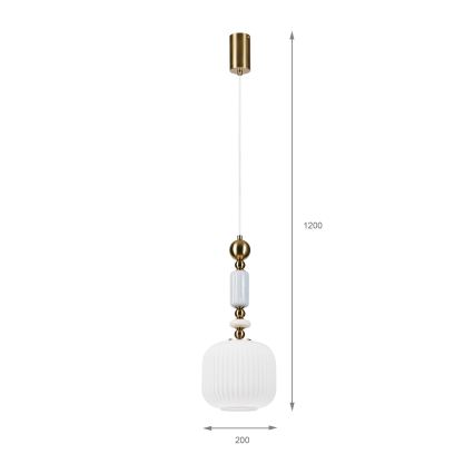 ROYAL Cable Pendant Light 1xE27/15W/230V, Gold/White