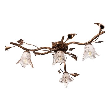 ROZETA Flush-Mount Chandelier 4xE14/40W/230V, Bronze