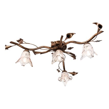 ROZETA Flush-Mount Chandelier 4xE14/40W/230V, Bronze