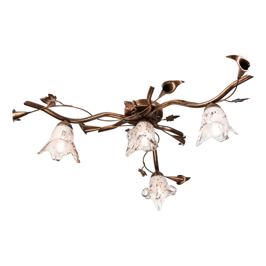 ROZETA Flush-Mount Chandelier 4xE14/40W/230V, Bronze
