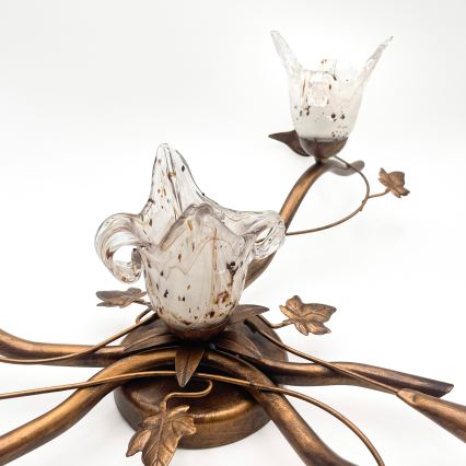 ROZETA Flush-Mount Chandelier 4xE14/40W/230V, Bronze