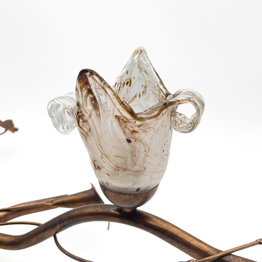 ROZETA Flush-Mount Chandelier 4xE14/40W/230V, Bronze