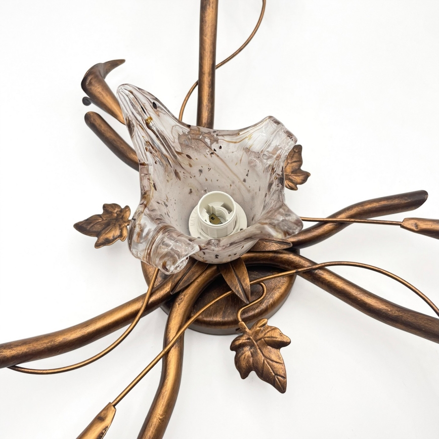 ROZETA Flush-Mount Chandelier 4xE14/40W/230V, Bronze