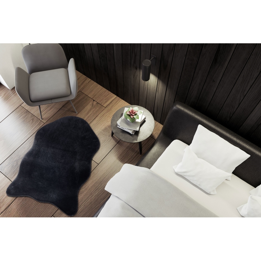 Rug RABBIT-FOX 60x90 cm black
