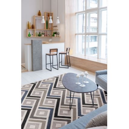 Rug SHIFT 120x160 cm gray/blue/beige