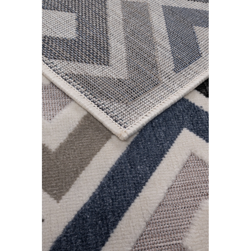 Rug SHIFT 120x160 cm gray/blue/beige