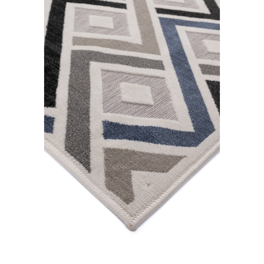 Rug SHIFT 120x160 cm gray/blue/beige