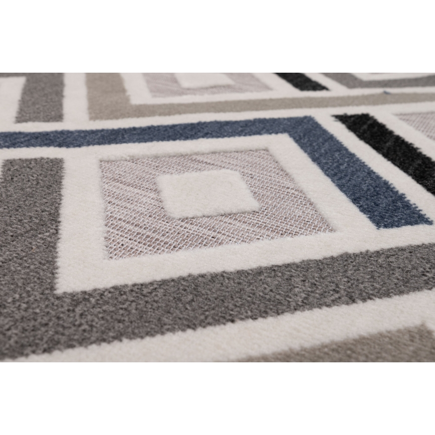 Rug SHIFT 120x160 cm gray/blue/beige