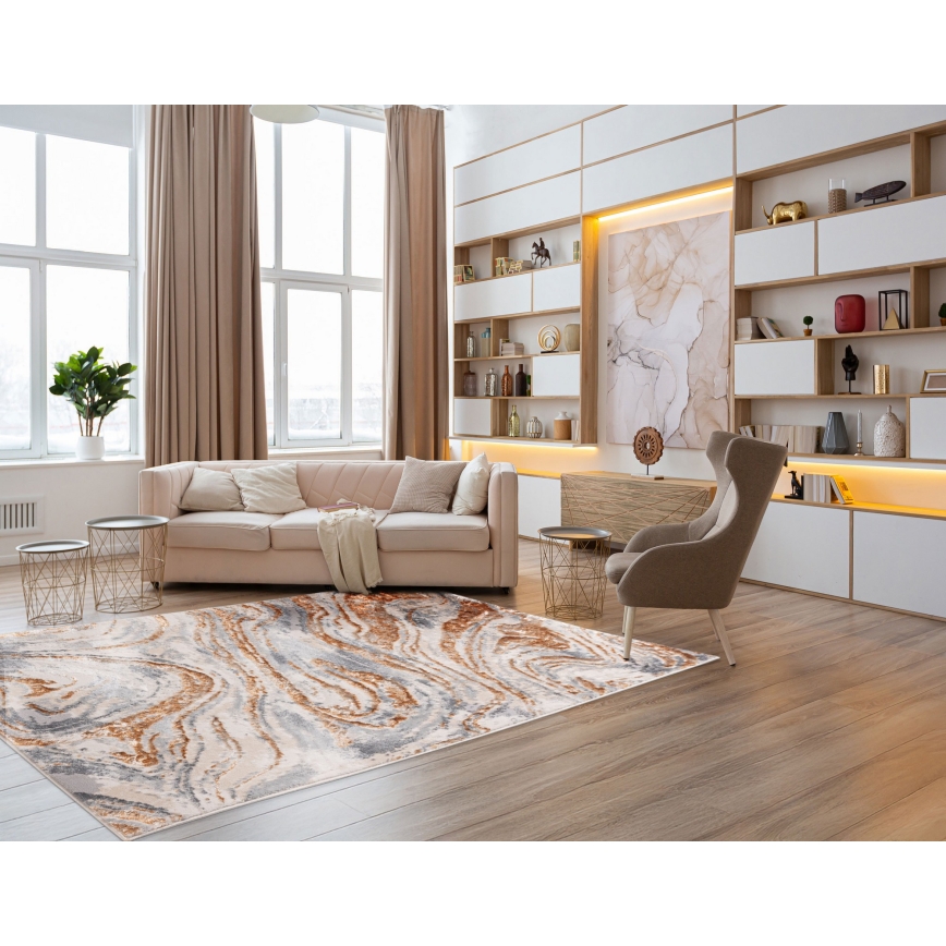 Rug STONE 160x220 cm beige/grey