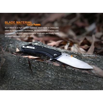Ruike RUD198PB - Folding pocket knife 23,1 cm black