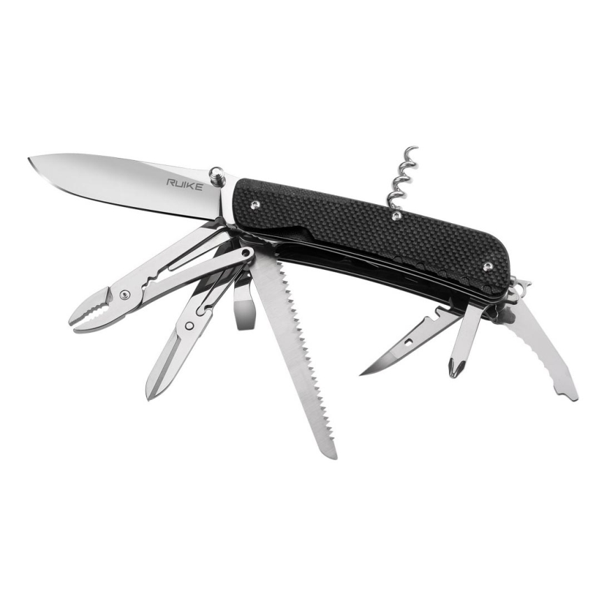 Ruike RULD51 - Multifunctional pocket knife TREKKER 11,4 cm/17 functions black