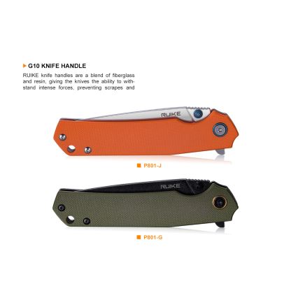 Ruike RUP801G - Folding pocket knife 20 cm green
