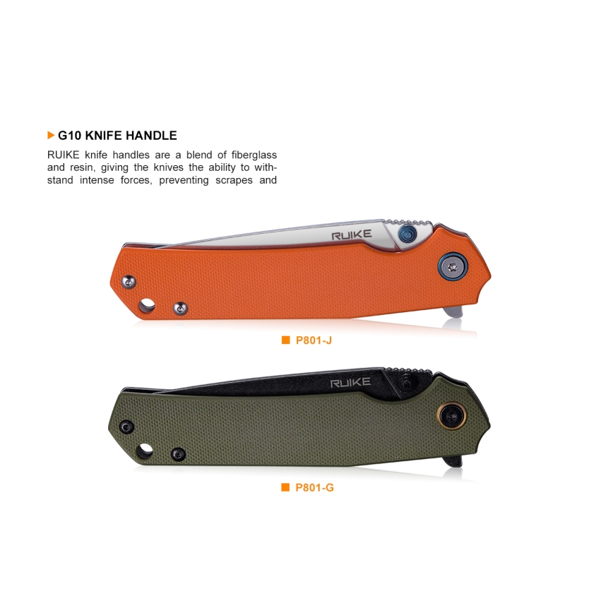 Ruike RUP801J - Folding pocket knife 20 cm orange