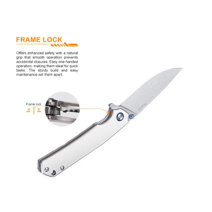 Ruike RUP801SF - Folding pocket knife 20 cm silver