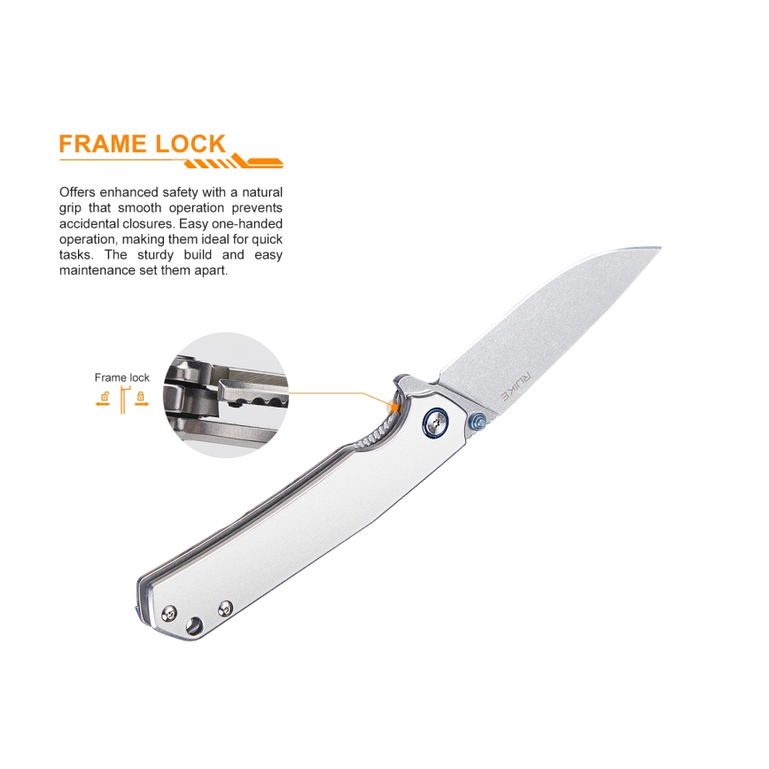 Ruike RUP801SF - Folding pocket knife 20 cm silver