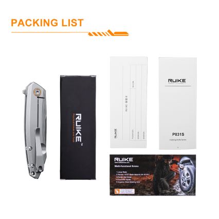 Ruike RUP831SSA - Folding compact knife 19,5 cm silver