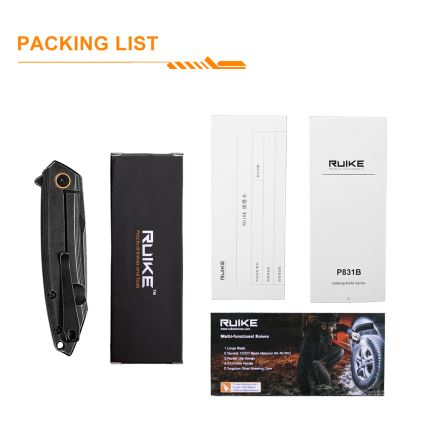 Ruike RUP831SSB - Folding compact knife 19,5 cm black