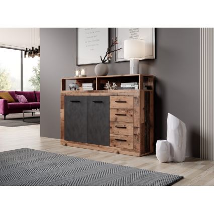 RUNA Chest of Drawers - Dark Brown/Anthracite