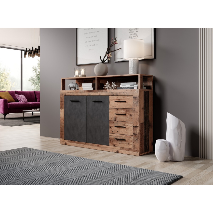 RUNA Chest of Drawers - Dark Brown/Anthracite
