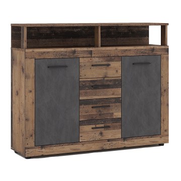 RUNA chest of drawers dark brown/anthracite