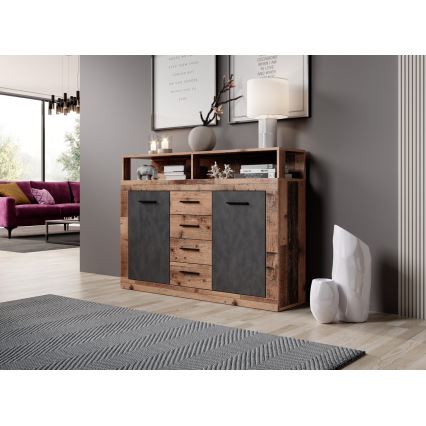 RUNA chest of drawers dark brown/anthracite