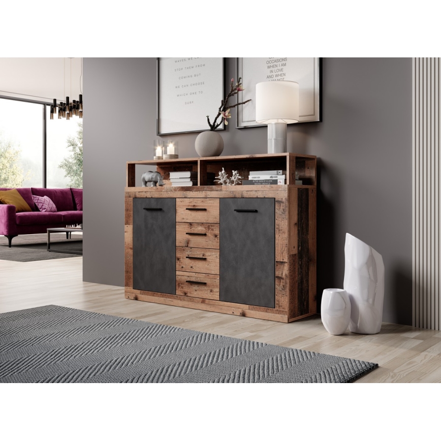 RUNA chest of drawers dark brown/anthracite