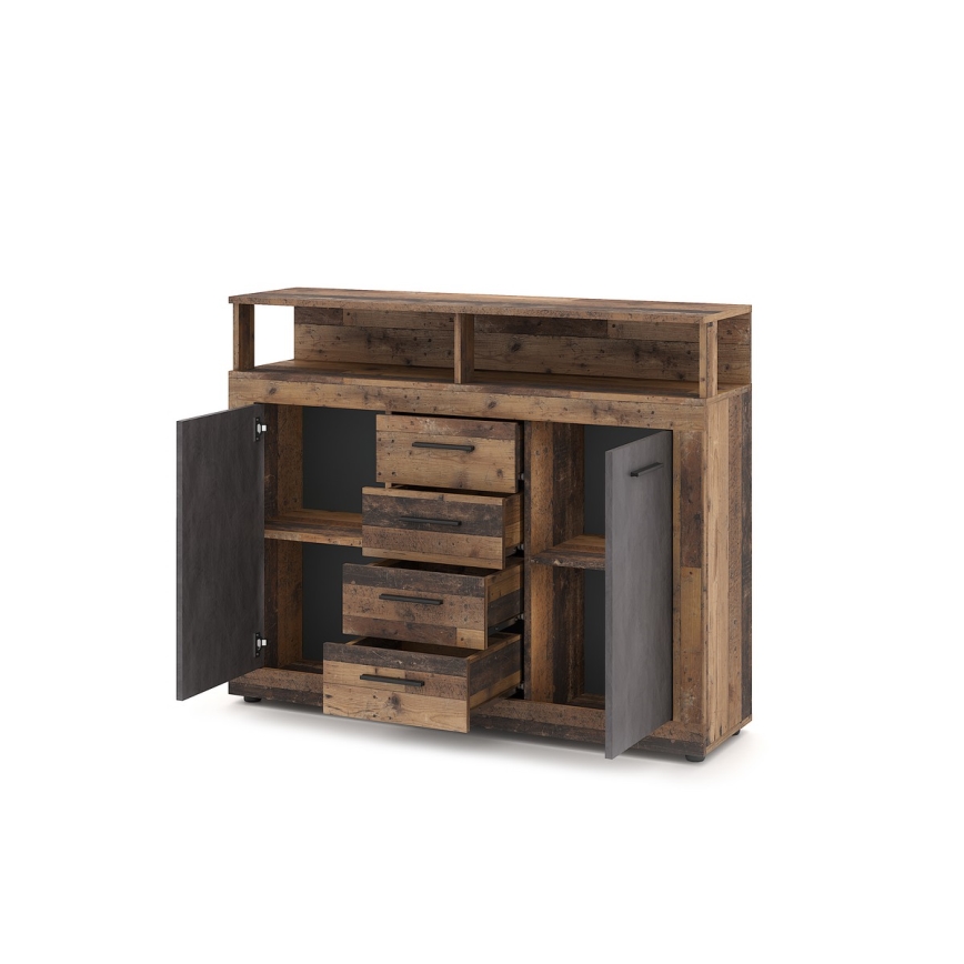 RUNA chest of drawers dark brown/anthracite