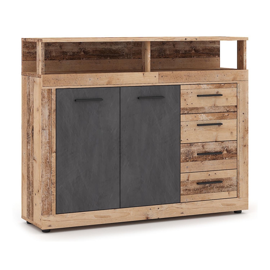 RUNA chest of drawers in light brown/anthracite