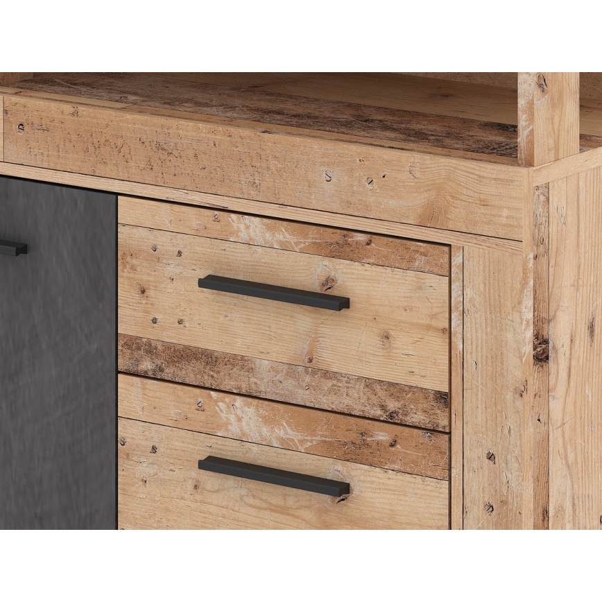 RUNA chest of drawers in light brown/anthracite