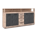 RUNA chest of drawers - light brown/anthracite