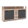 RUNA chest of drawers - light brown/anthracite