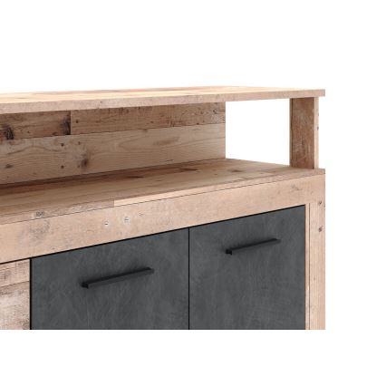 RUNA chest of drawers - light brown/anthracite