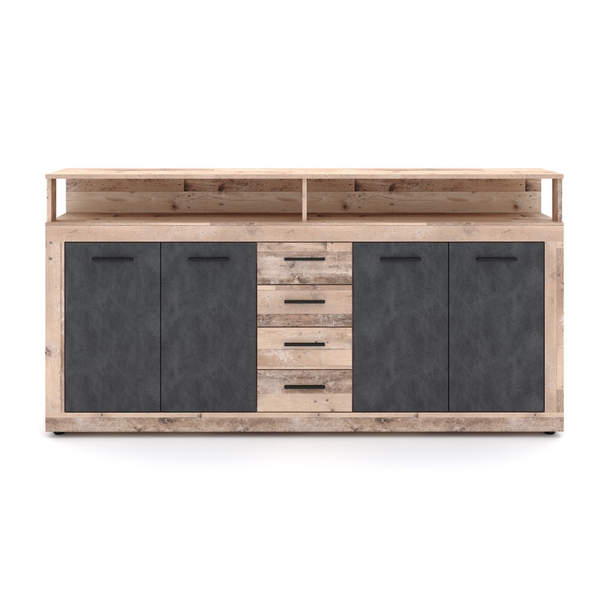 RUNA chest of drawers - light brown/anthracite