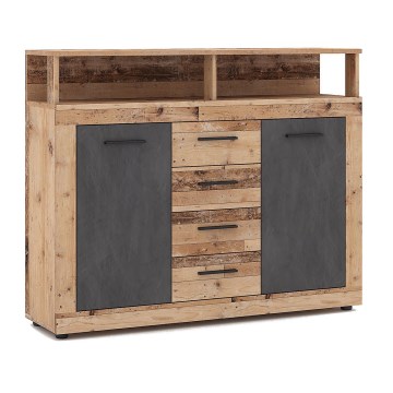 RUNA Chest of Drawers Light Brown/Anthracite