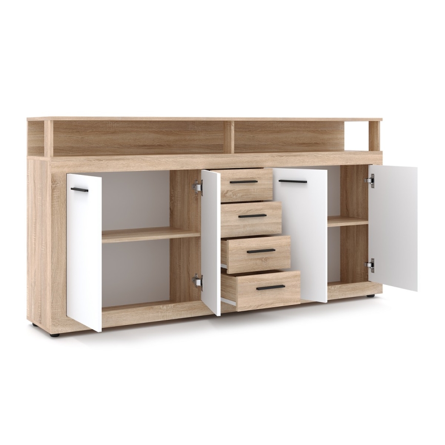 RUNA chest of drawers Sonoma oak/white