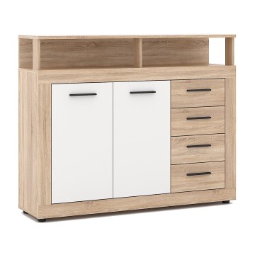 RUNA chest of drawers Sonoma oak/white