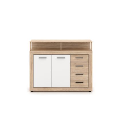 RUNA chest of drawers Sonoma oak/white