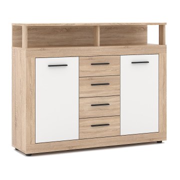 RUNA chest of drawers, Sonoma oak/white