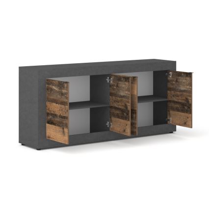 RUNEA Chest of Drawers, Dark Brown/Anthracite