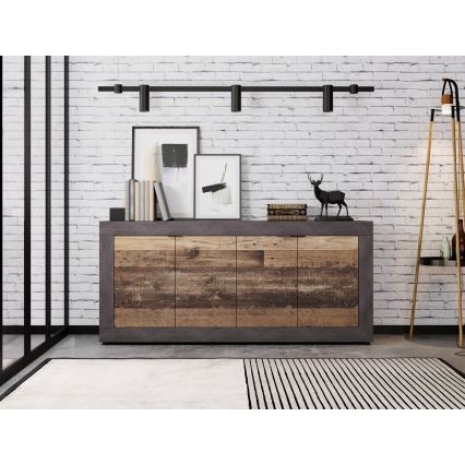 RUNEA Chest of Drawers, Dark Brown/Anthracite