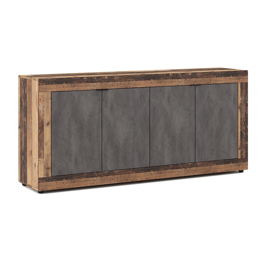 RUNEA Chest of Drawers, Dark Brown/Anthracite