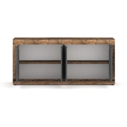 RUNEA Chest of Drawers, Dark Brown/Anthracite