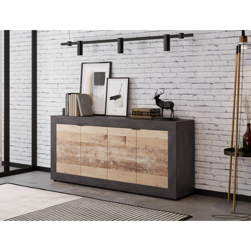 RUNEA Chest of Drawers, Light Brown/Anthracite