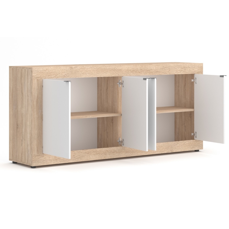 RUNEA Chest of Drawers, Sonoma Oak/White