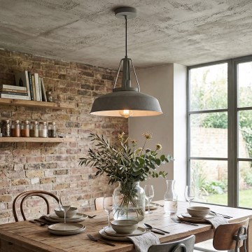 RYAN LED Cable-Suspended Pendant 1xE27/60W/230V, Grey