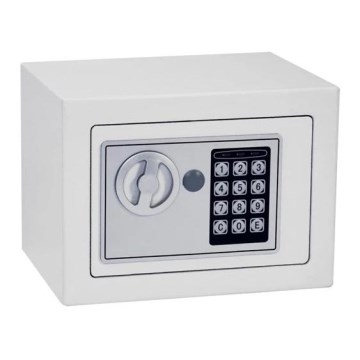Safe 4xAA 23x17 cm white/matte chrome