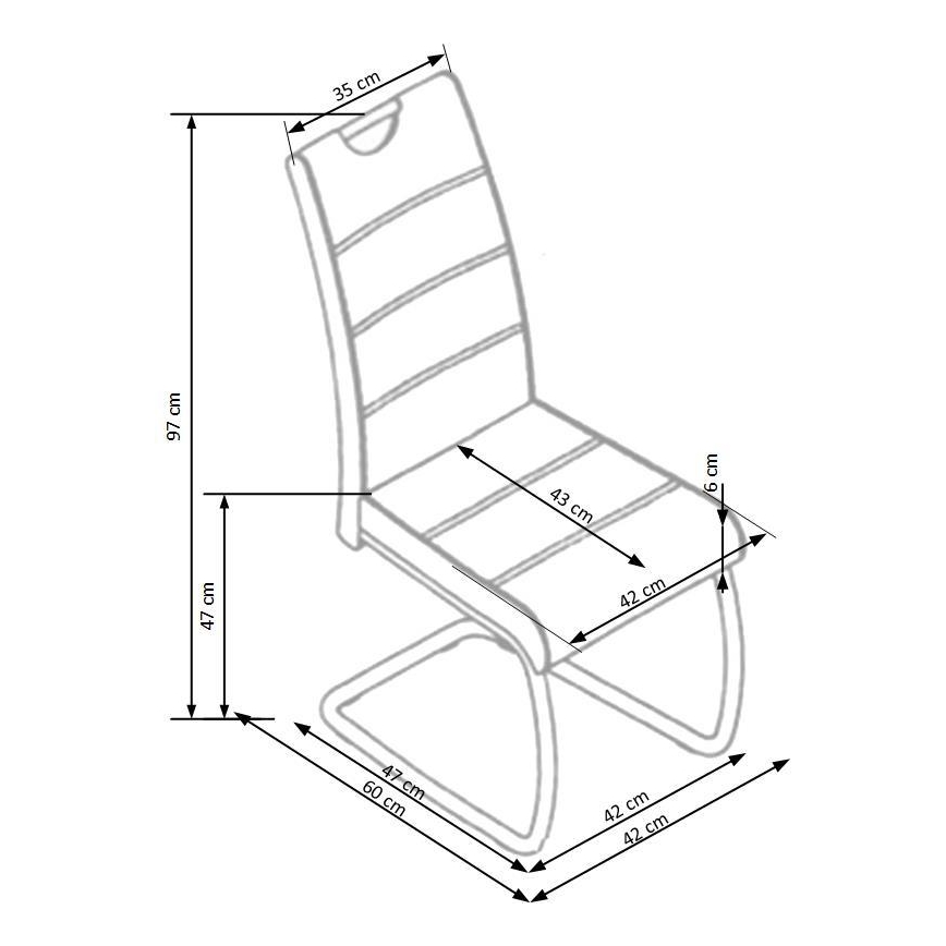 SAFFON Dining Chair, 1 pc, White